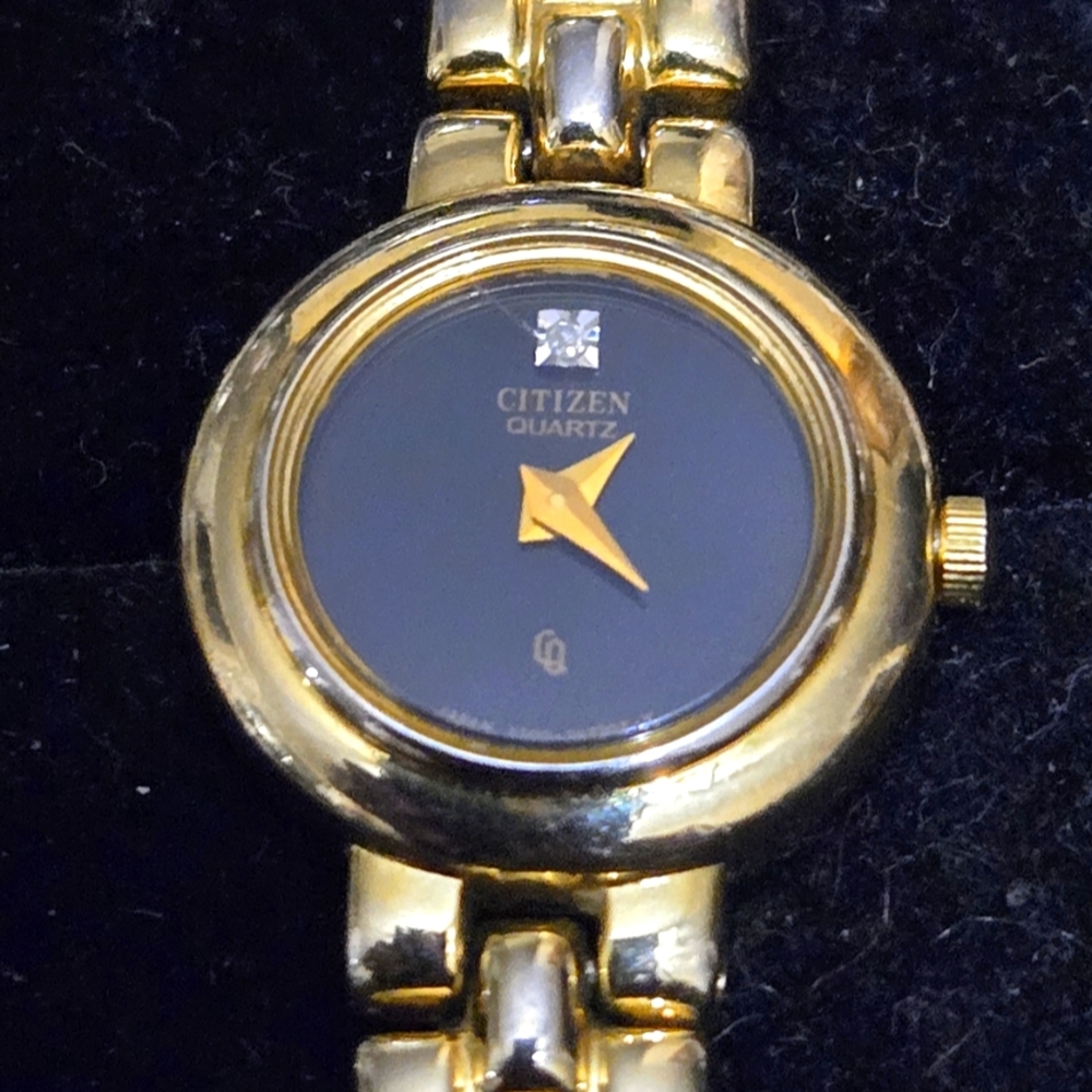 Citizen Gold and Black Quartz Watch